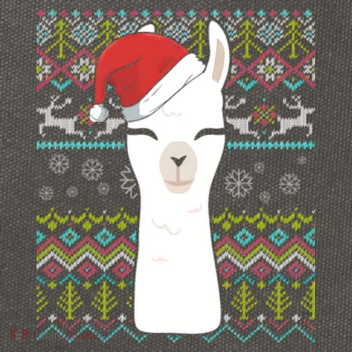 Giraffe Ugly Christmas Cotton Canvas Backpack
