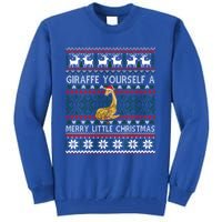 Giraffe Ugly Christmas Holiday Party Matching Family Great Gift Tall Sweatshirt