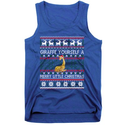 Giraffe Ugly Christmas Holiday Party Matching Family Great Gift Tank Top