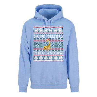 Giraffe Ugly Christmas Holiday Party Matching Family Great Gift Unisex Surf Hoodie