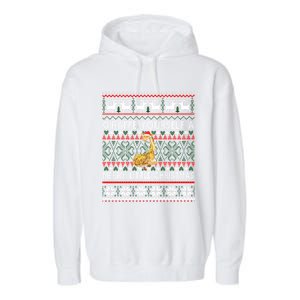 Giraffe Ugly Christmas Holiday Party Matching Family Great Gift Garment-Dyed Fleece Hoodie