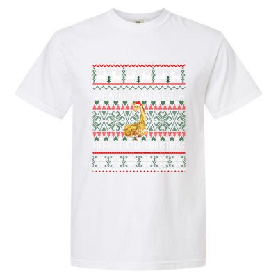 Giraffe Ugly Christmas Holiday Party Matching Family Great Gift Garment-Dyed Heavyweight T-Shirt