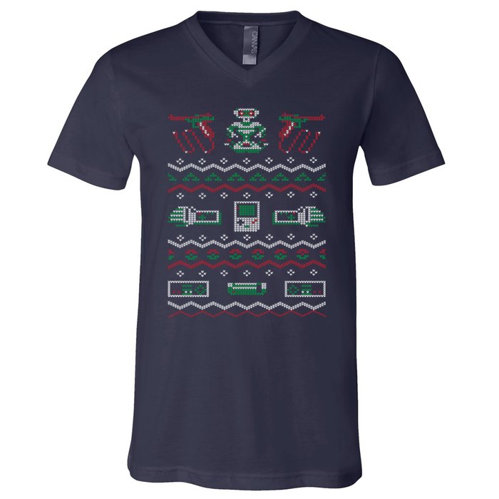 Game Ugly Christmas V-Neck T-Shirt