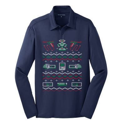 Game Ugly Christmas Silk Touch Performance Long Sleeve Polo