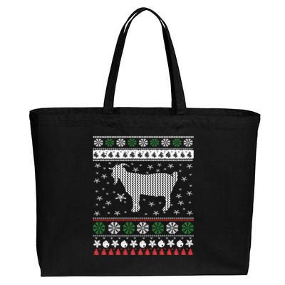 Goat Ugly Christmas Cotton Canvas Jumbo Tote