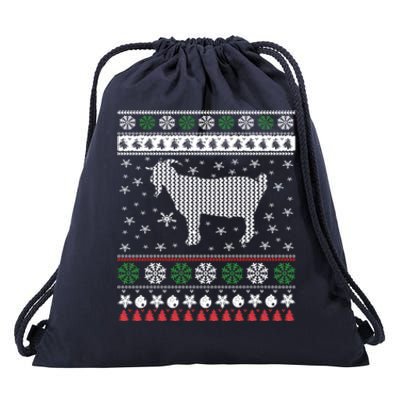 Goat Ugly Christmas Drawstring Bag