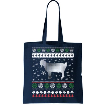 Goat Ugly Christmas Tote Bag