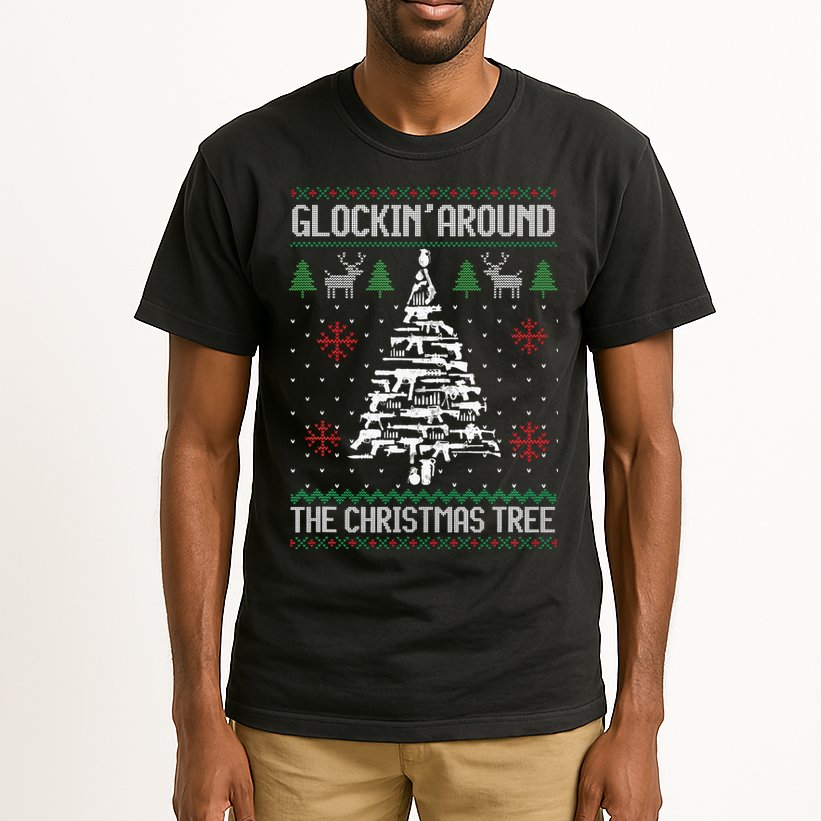 Guns Ugly Christmas Sweaters For Gun Lovers Tall T-Shirt