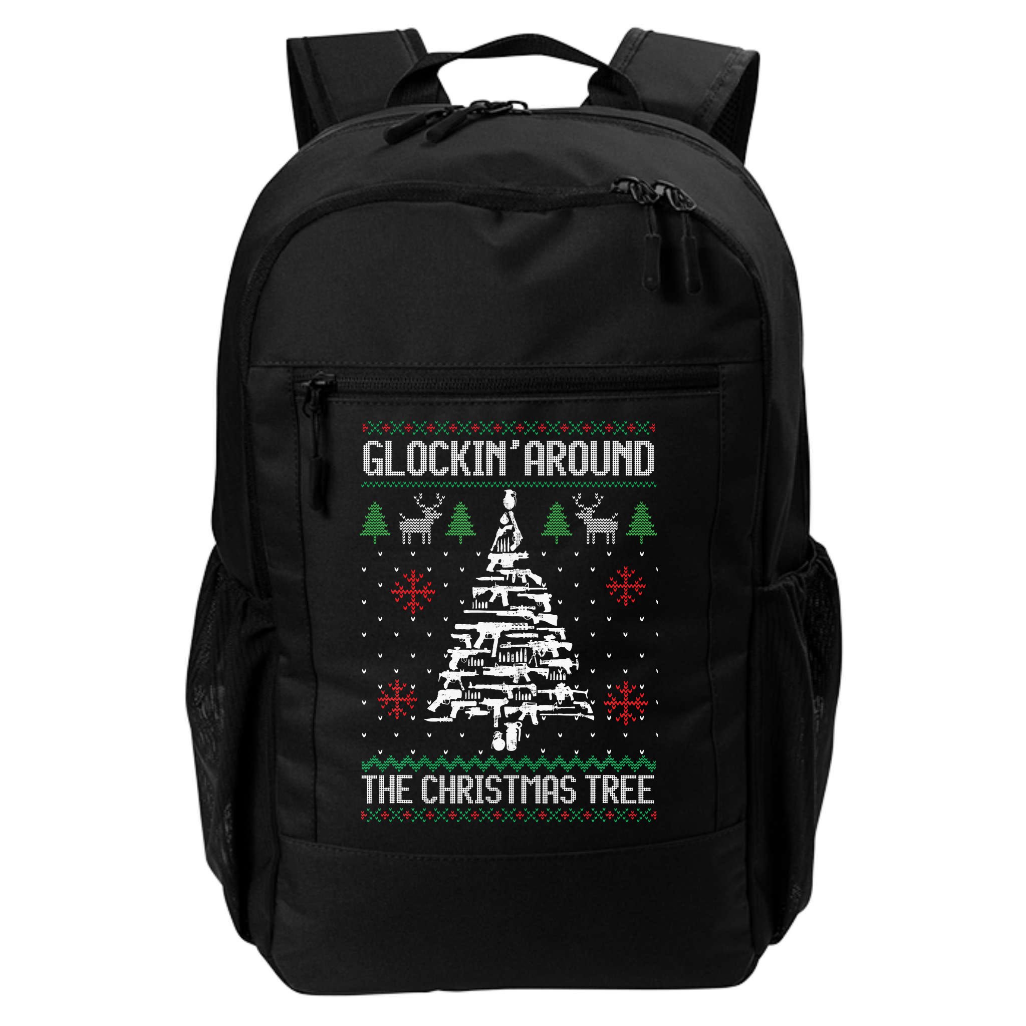Guns Ugly Christmas Sweaters For Gun Lovers Backpack