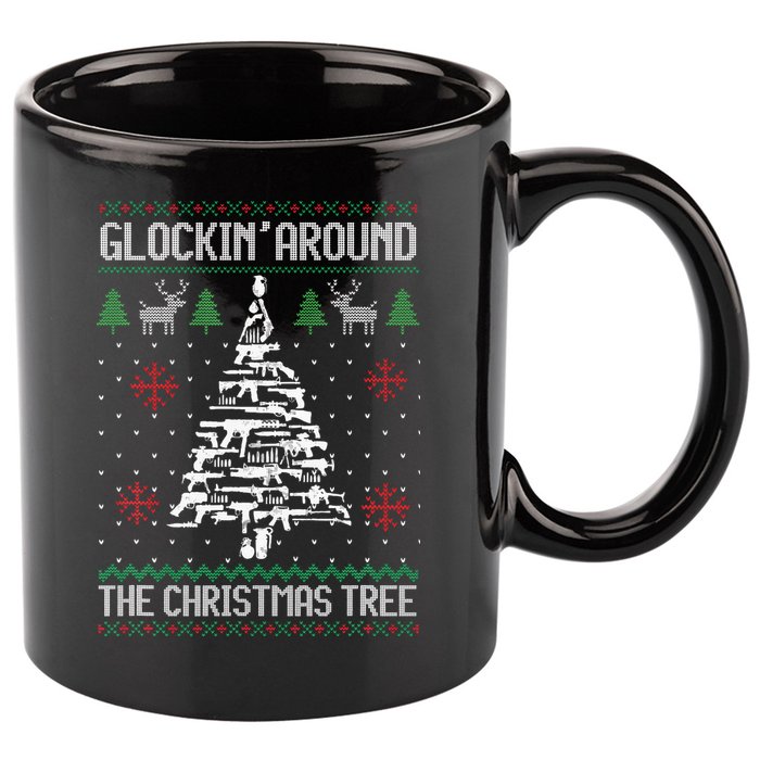 Guns Ugly Christmas Sweaters For Gun Lovers 11oz C Handle Ceramic Mug