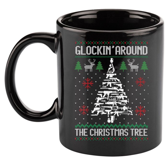 Guns Ugly Christmas Sweaters For Gun Lovers 11oz C Handle Ceramic Mug