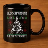 Guns Ugly Christmas Sweaters For Gun Lovers 11oz C Handle Ceramic Mug