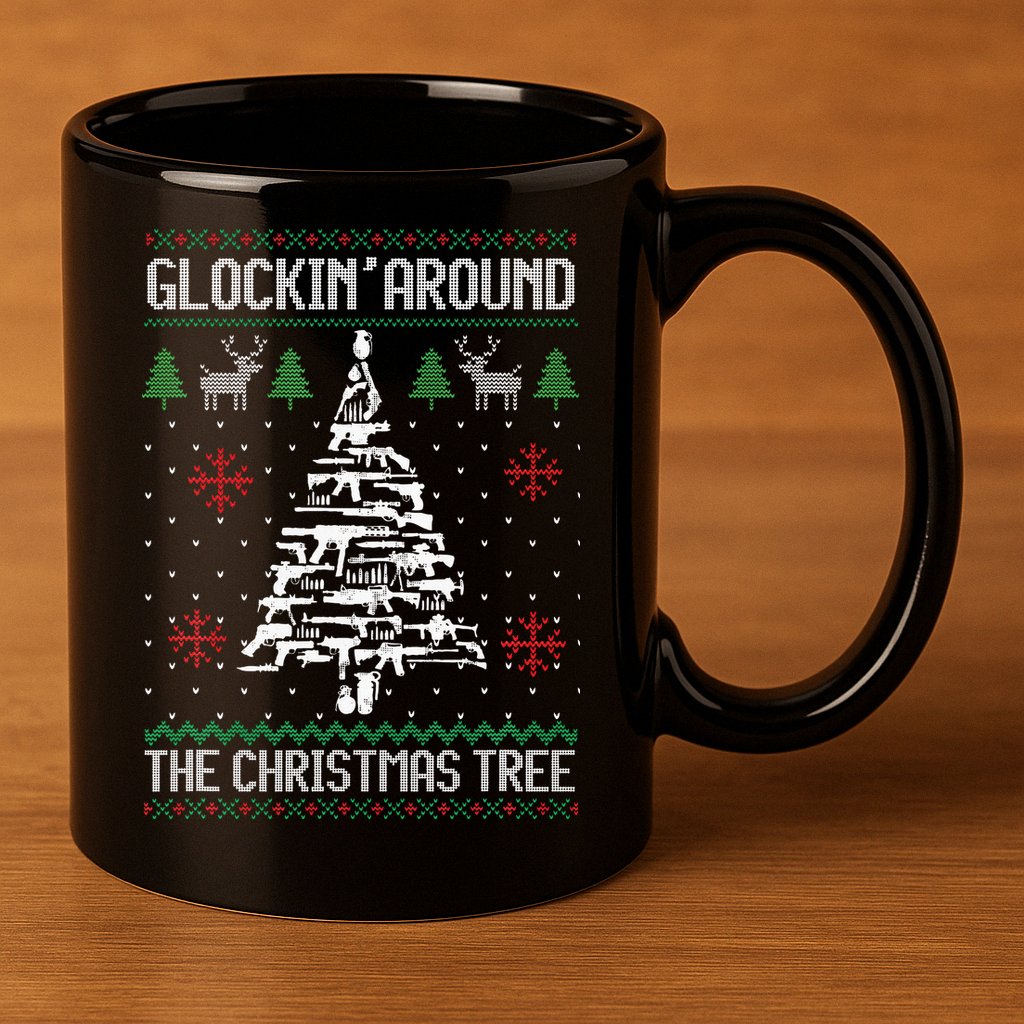 Guns Ugly Christmas Sweaters For Gun Lovers 11oz C Handle Ceramic Mug
