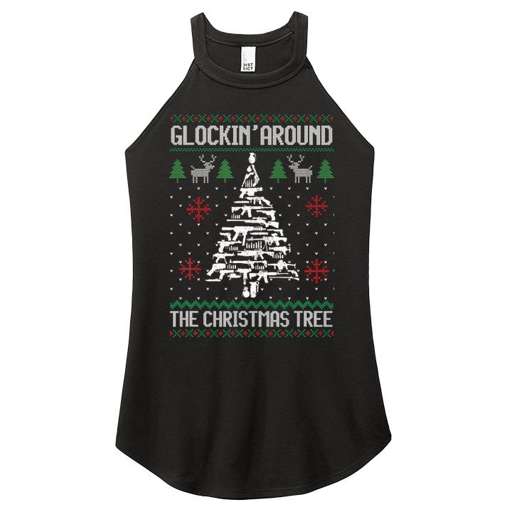 Guns Ugly Christmas Sweaters For Gun Lovers Women's Perfect Tri Rocker Tank