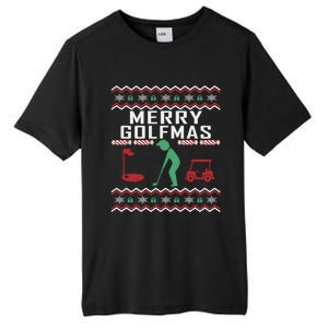 Golf Ugly Christmas Golfing Crazy Holiday Golfers Xmas Gift Funny Gift Tall Fusion ChromaSoft Performance T-Shirt