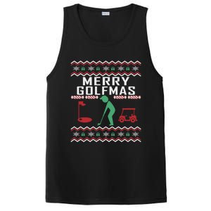 Golf Ugly Christmas Golfing Crazy Holiday Golfers Xmas Gift Funny Gift PosiCharge Competitor Tank