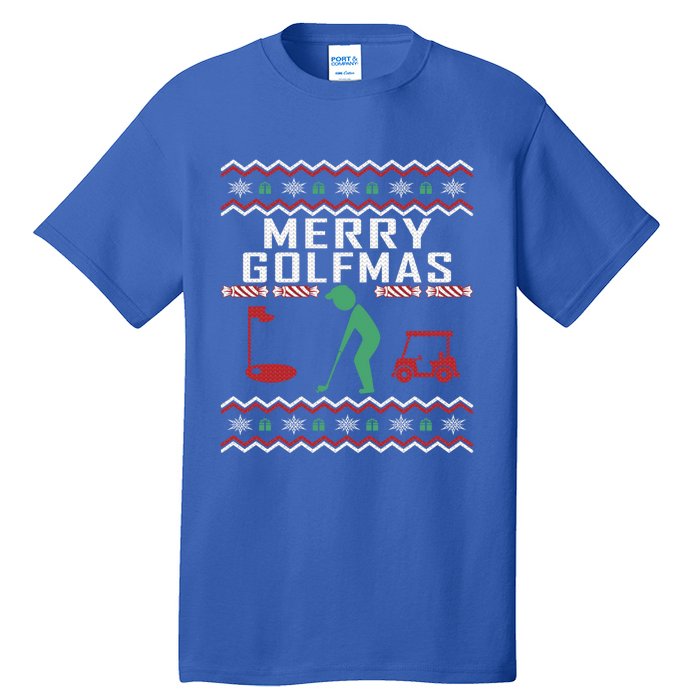 Golf Ugly Christmas Golfing Crazy Holiday Golfers Xmas Gift Funny Gift Tall T-Shirt