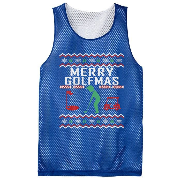 Golf Ugly Christmas Golfing Crazy Holiday Golfers Xmas Gift Funny Gift Mesh Reversible Basketball Jersey Tank