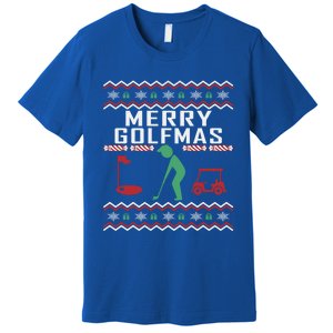 Golf Ugly Christmas Golfing Crazy Holiday Golfers Xmas Gift Funny Gift Premium T-Shirt