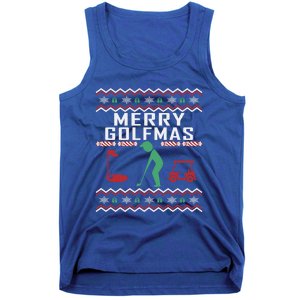 Golf Ugly Christmas Golfing Crazy Holiday Golfers Xmas Gift Funny Gift Tank Top