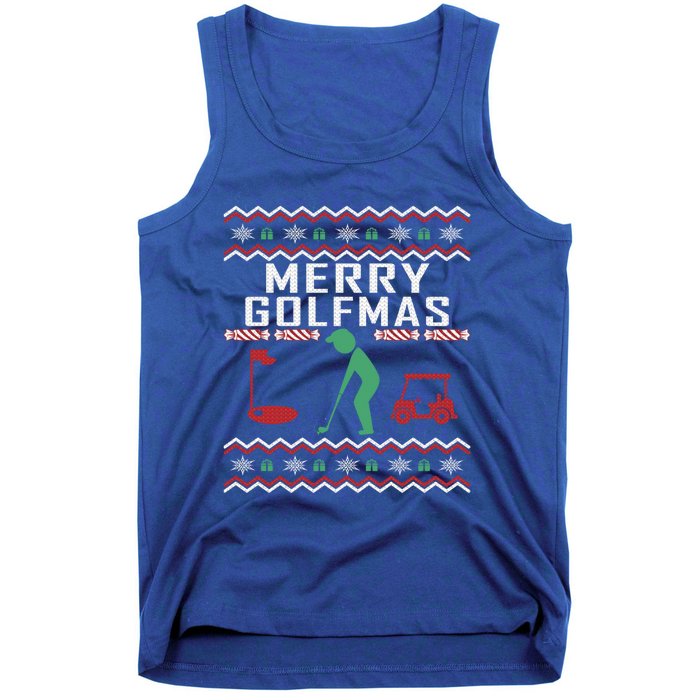 Golf Ugly Christmas Golfing Crazy Holiday Golfers Xmas Gift Funny Gift Tank Top