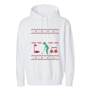 Golf Ugly Christmas Golfing Crazy Holiday Golfers Xmas Gift Funny Gift Garment-Dyed Fleece Hoodie