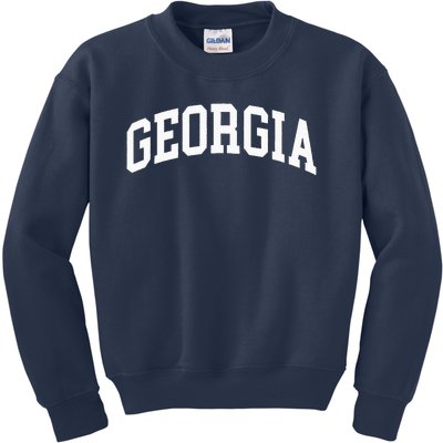 Georgia US College Font Proud American USA States Kids Sweatshirt