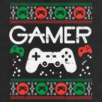 Gamer Ugly Christmas Sweater Retro Video Game Xmas Boys Gift 7 Panel Mesh Trucker Snapback Hat