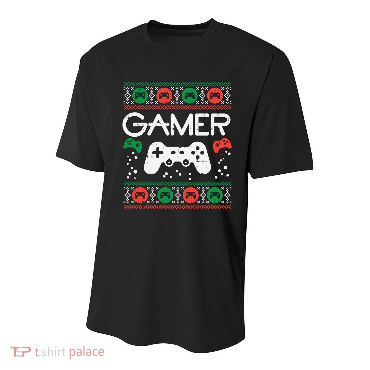 Gamer Ugly Christmas Sweater Retro Video Game Xmas Boys Gift Youth Performance Sprint T-Shirt