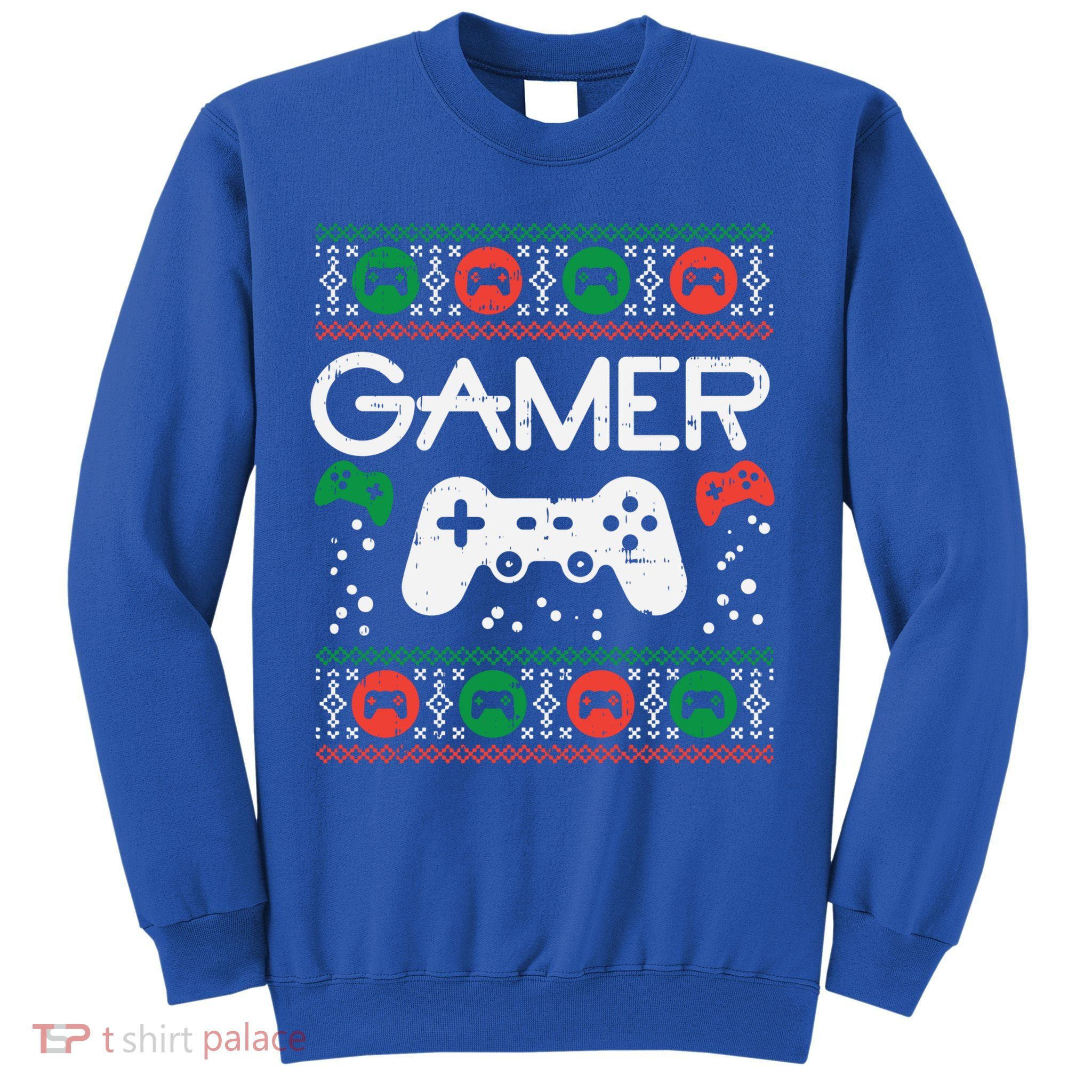 Gamer Ugly Christmas Sweater Retro Video Game Xmas Boys Gift Sweatshirt