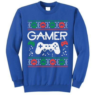 Gamer Ugly Christmas Sweater Retro Video Game Xmas Boys Gift Tall Sweatshirt