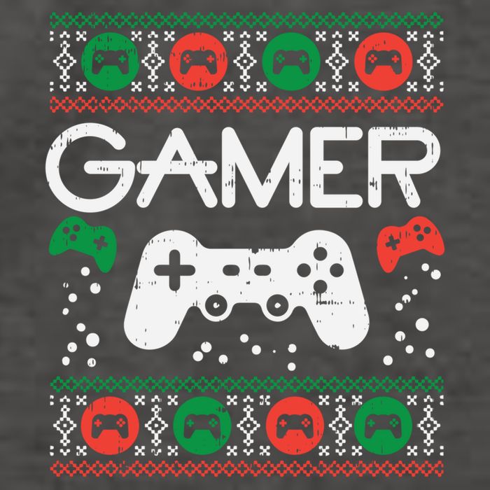 Gamer Ugly Christmas Sweater Retro Video Game Xmas Boys Gift Vector Backpack