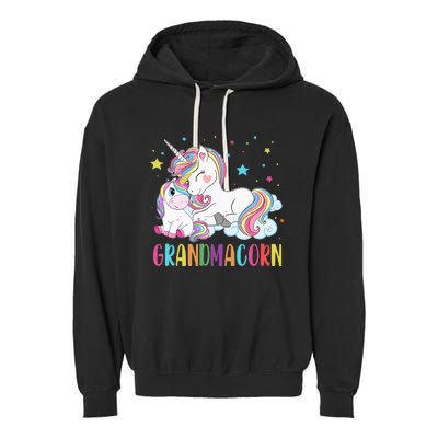 Grandmacorn Unicorn Costume Grandma Mom Mother's Day Garment-Dyed Fleece Hoodie