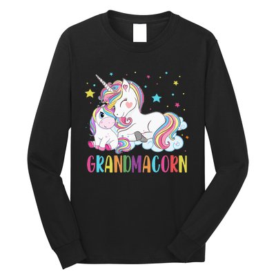 Grandmacorn Unicorn Costume Grandma Mom Mother's Day Long Sleeve Shirt