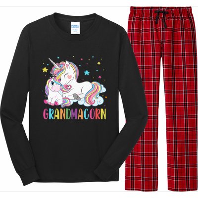 Grandmacorn Unicorn Costume Grandma Mom Mother's Day Long Sleeve Pajama Set