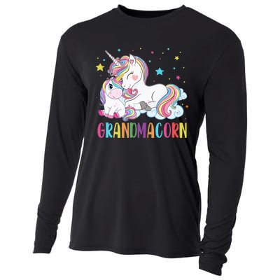 Grandmacorn Unicorn Costume Grandma Mom Mother's Day Cooling Performance Long Sleeve Crew