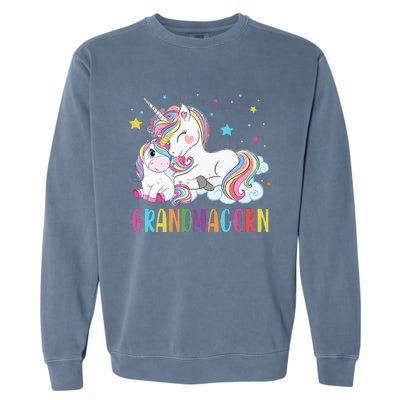 Grandmacorn Unicorn Costume Grandma Mom Mother's Day Garment-Dyed Sweatshirt