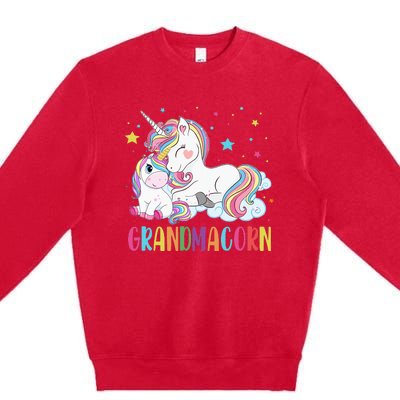 Grandmacorn Unicorn Costume Grandma Mom Mother's Day Premium Crewneck Sweatshirt