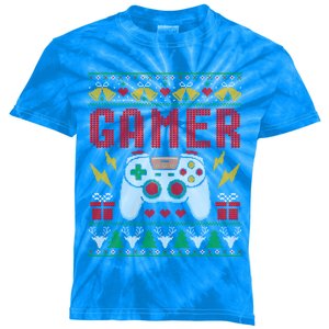 Gamer Ugly Christmas Retro Video Game Xmas Gift Kids Tie-Dye T-Shirt