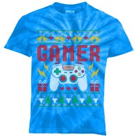 Gamer Ugly Christmas Retro Video Game Xmas Gift Kids Tie-Dye T-Shirt