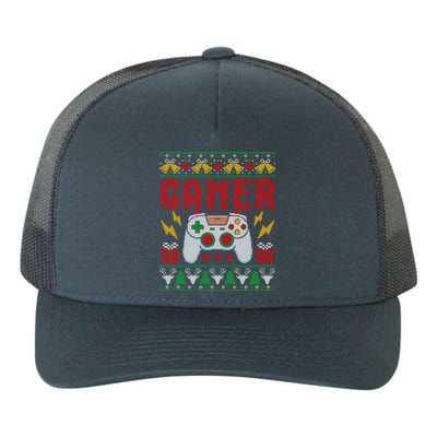 Gamer Ugly Christmas Retro Video Game Xmas Gift Yupoong Adult 5-Panel Trucker Hat