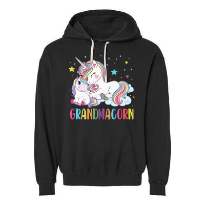 Grandmacorn Unicorn Costume Grandma Mom Mother's Day Garment-Dyed Fleece Hoodie