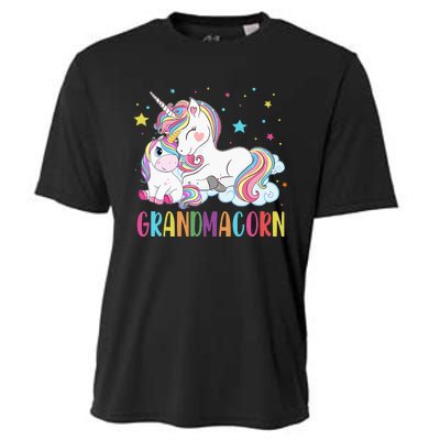 Grandmacorn Unicorn Costume Grandma Mom Mother's Day Cooling Performance Crew T-Shirt