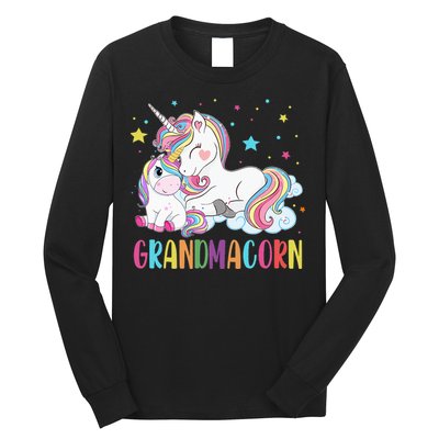 Grandmacorn Unicorn Costume Grandma Mom Mother's Day Long Sleeve Shirt