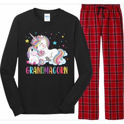 Grandmacorn Unicorn Costume Grandma Mom Mother's Day Long Sleeve Pajama Set