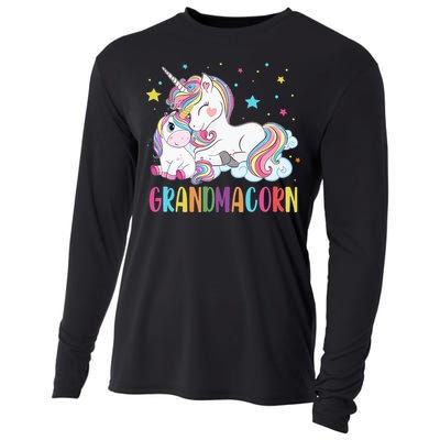 Grandmacorn Unicorn Costume Grandma Mom Mother's Day Cooling Performance Long Sleeve Crew