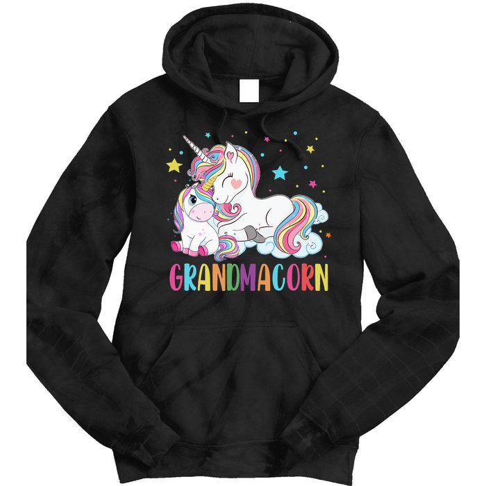 Grandmacorn Unicorn Costume Grandma Mom Mother's Day Tie Dye Hoodie