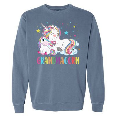 Grandmacorn Unicorn Costume Grandma Mom Mother's Day Garment-Dyed Sweatshirt