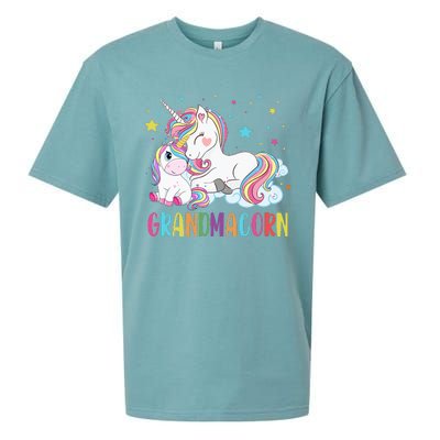 Grandmacorn Unicorn Costume Grandma Mom Mother's Day Sueded Cloud Jersey T-Shirt