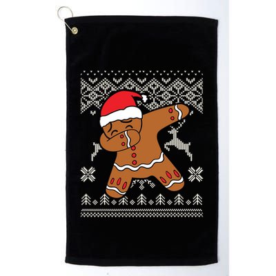 Gingerbread Ugly Christmas Sweater Gingerdab Dab Dance Gift Golf Towel